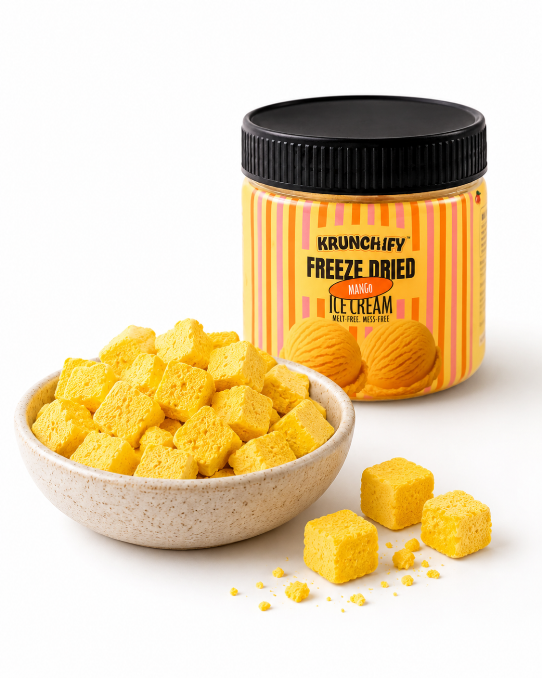 Freeze Dried Mango Ice Cream