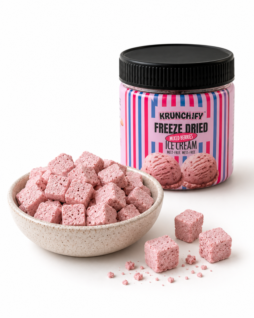 Freeze Dried Mixed Berries Ice Cream