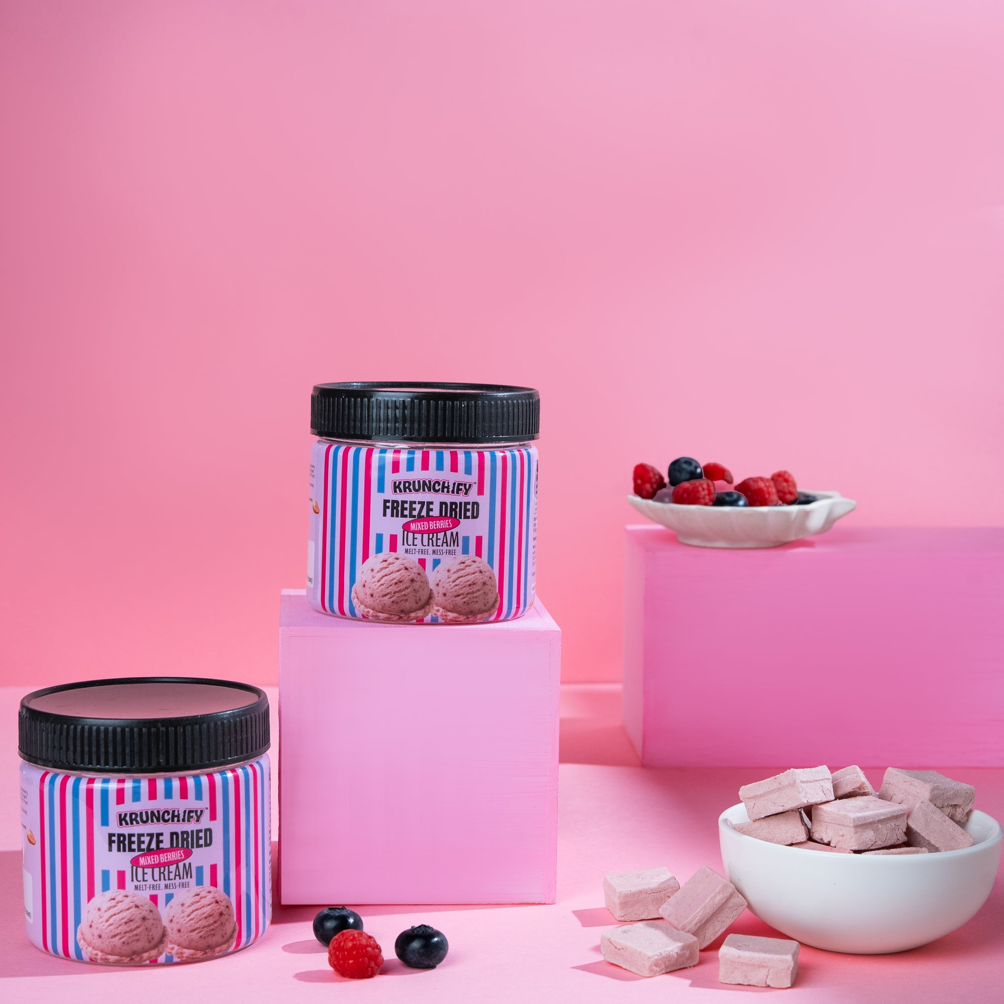 Freeze Dried Mixed Berries Ice Cream