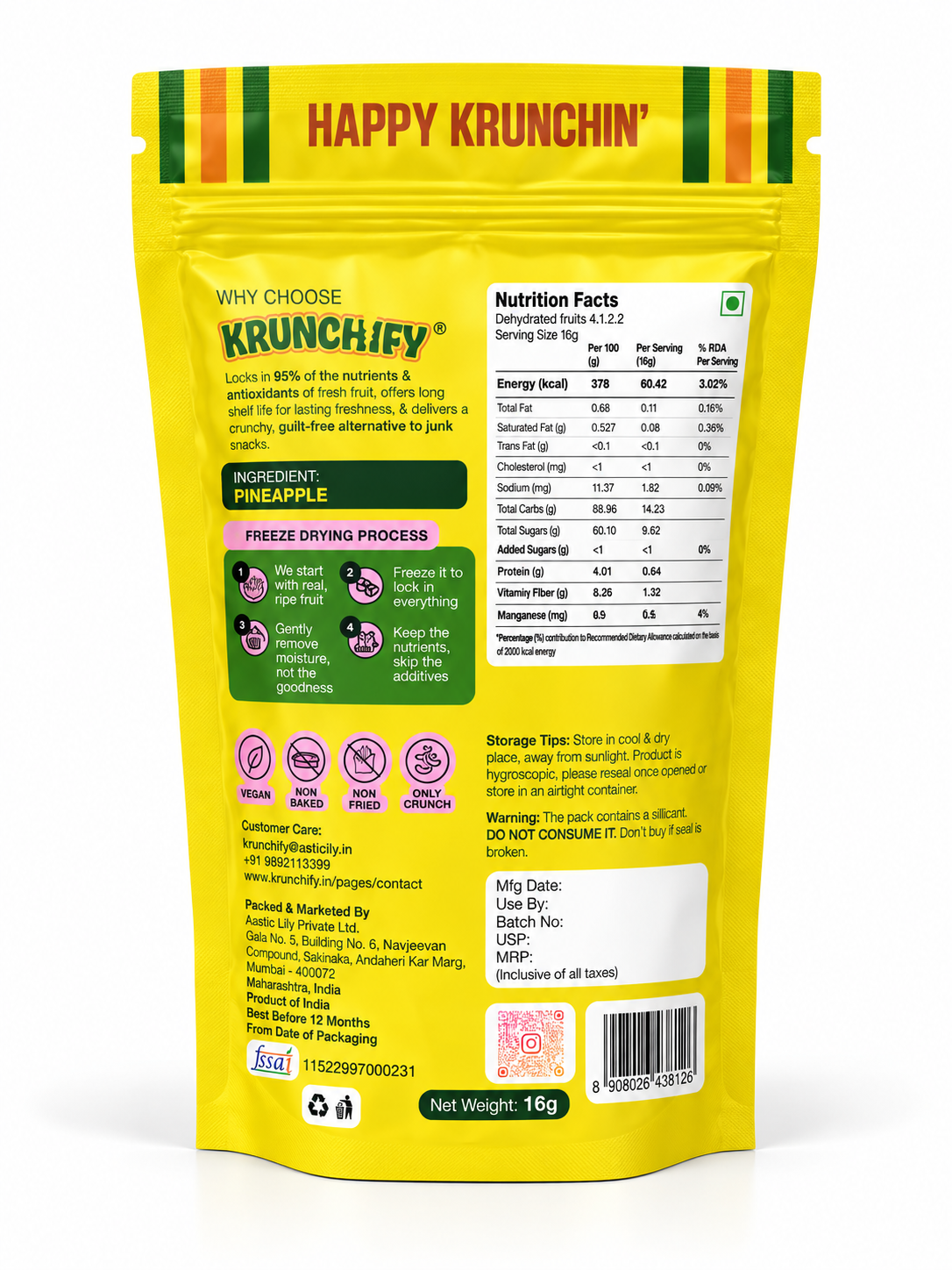Freeze Dried Kiwi & Pineapple COMBO