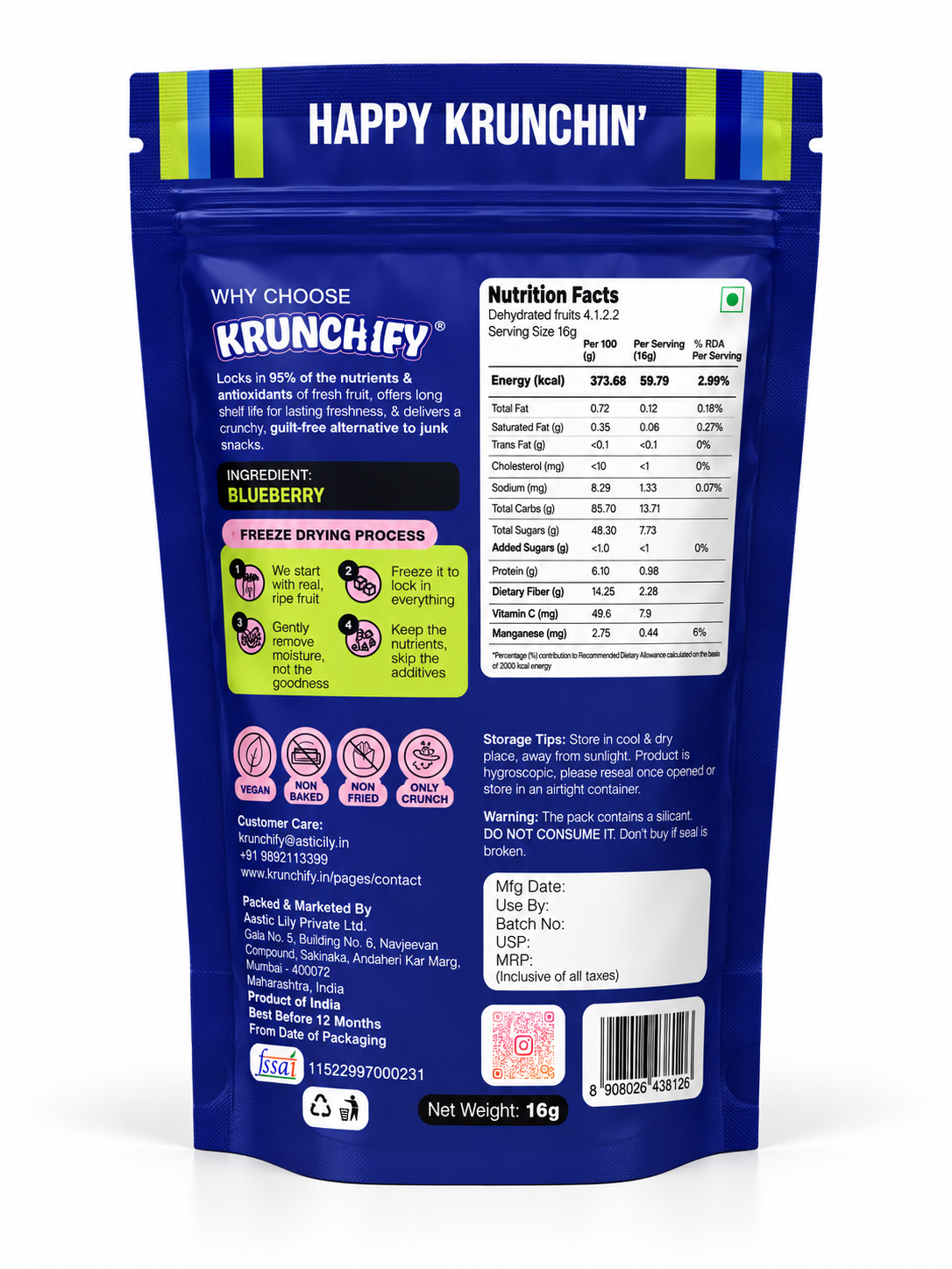 Freeze Dried Kiwi & Blueberry COMBO