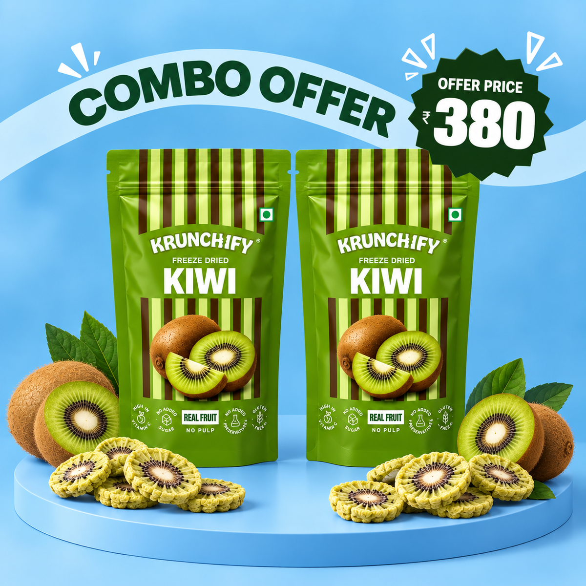 Freeze Dried Kiwi COMBO OF 2