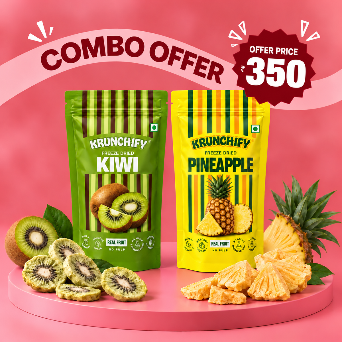 Freeze Dried Kiwi & Pineapple COMBO
