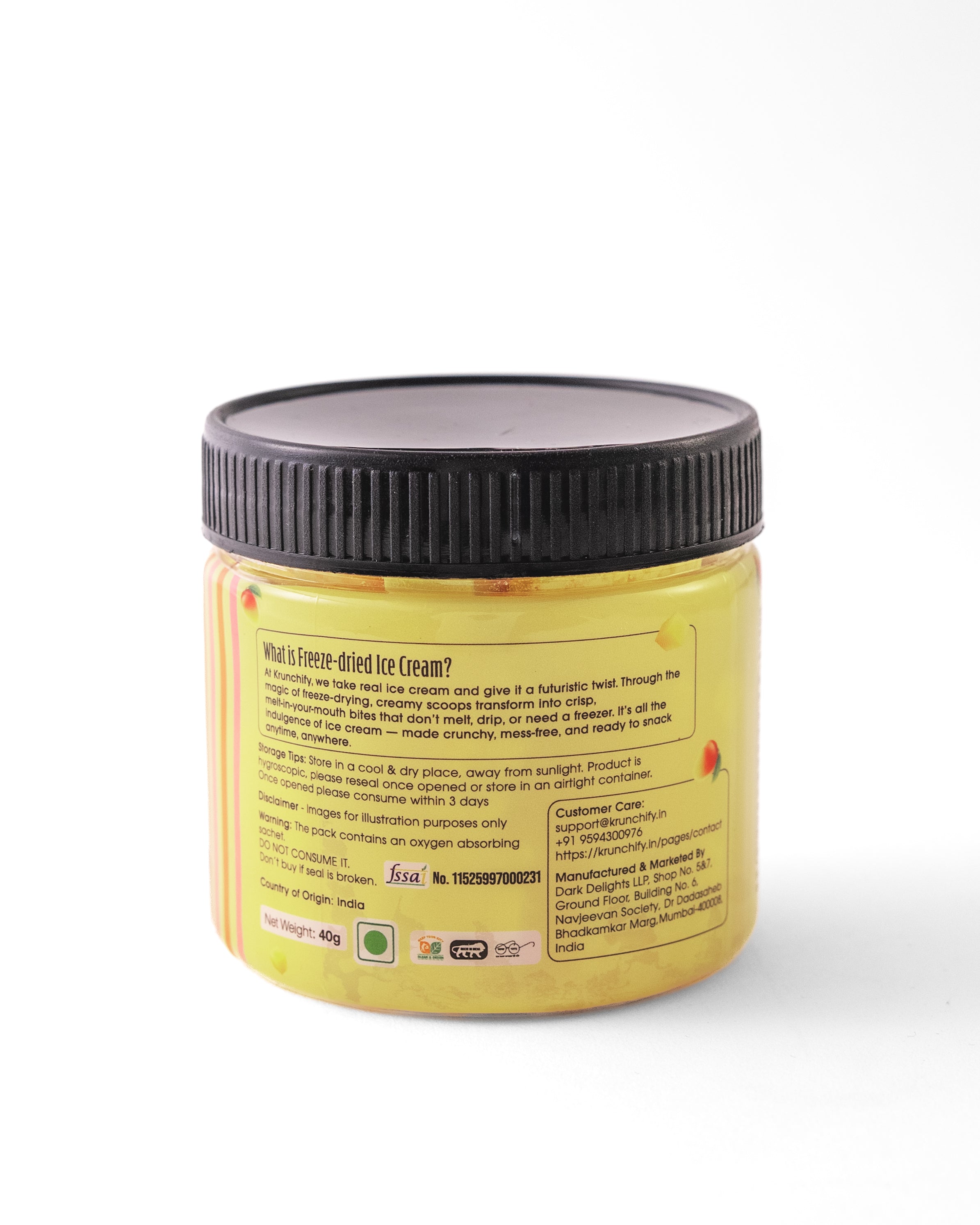 Freeze Dried Mango Ice Cream