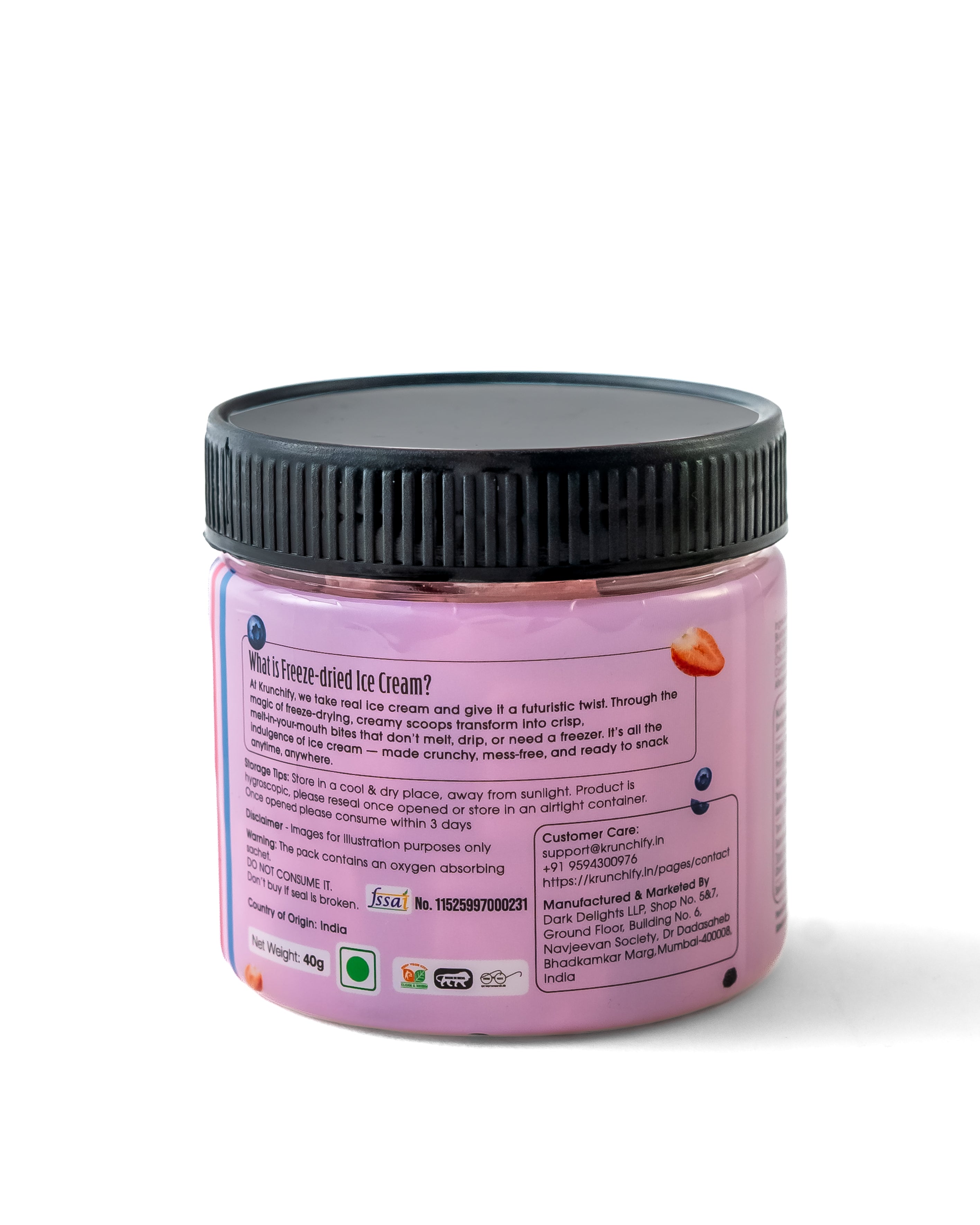 Freeze Dried Mixed Berries Ice Cream