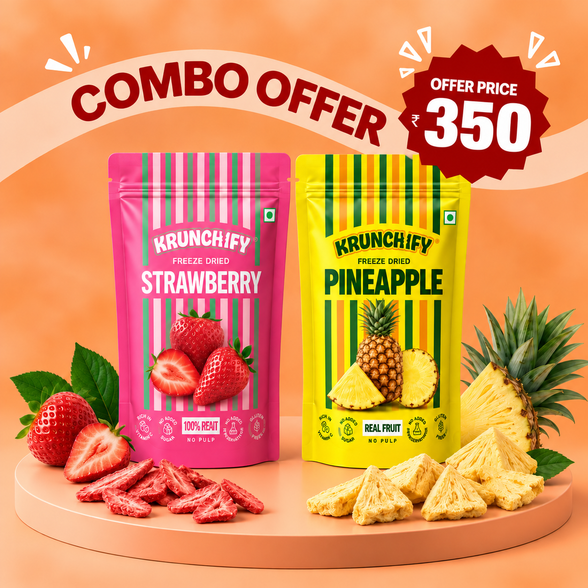 Freeze Dried Strawberry & Pineapple COMBO